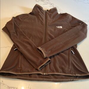 The North Face Brown Fleece full zipper jacket